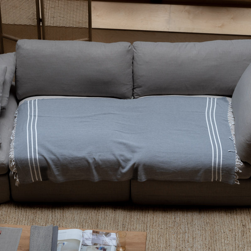 Set of 5 Large Thin Towels for Boat, Bath, Beach and Beyond