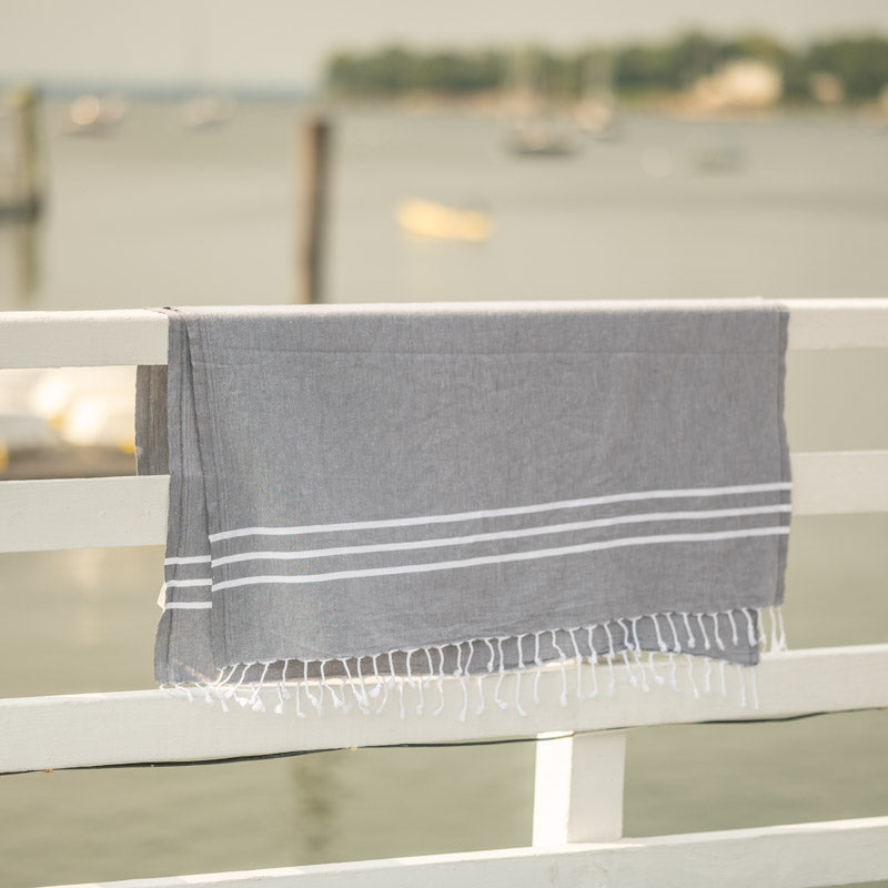 Set of 5 Large Thin Towels for Boat, Bath, Beach and Beyond