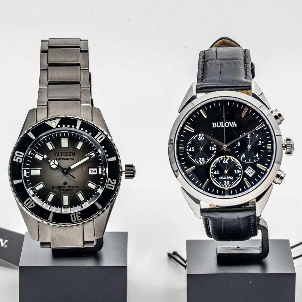 Two Watches - a Citizen, a Bulova and a Watch Box (Like New)