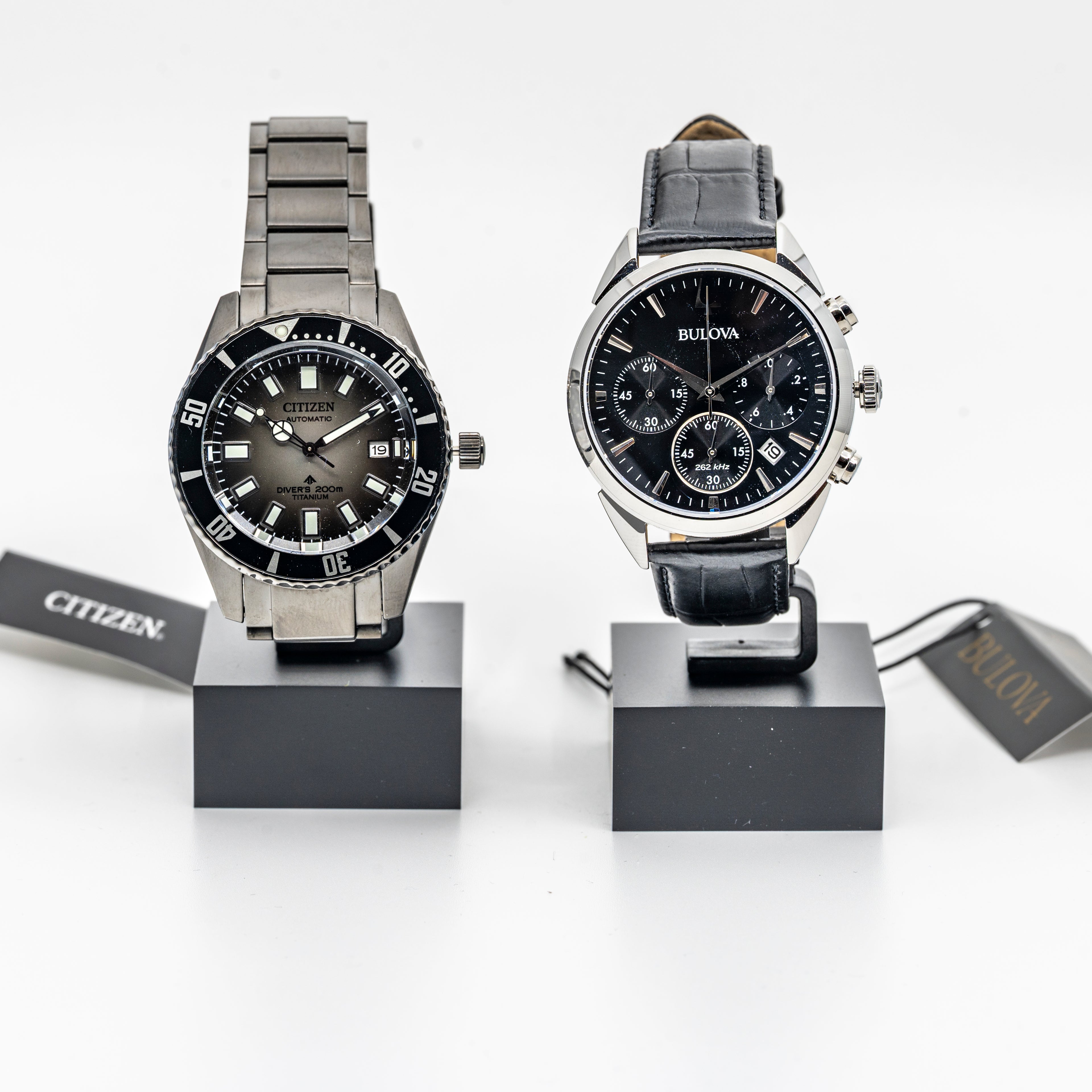 Two Watches - a Citizen, a Bulova and a Watch Box (Like New)