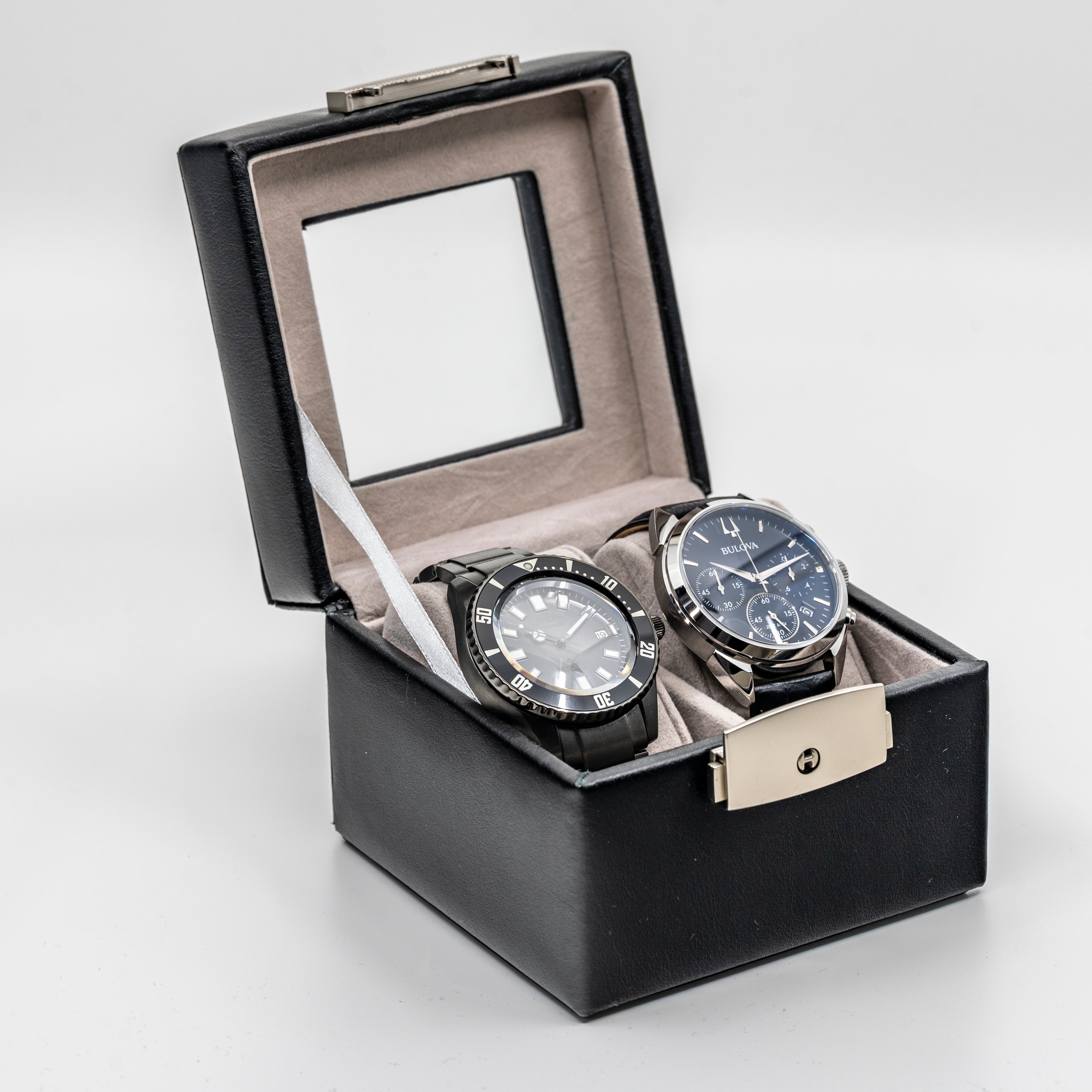 Two Watches - a Citizen, a Bulova and a Watch Box (Like New)