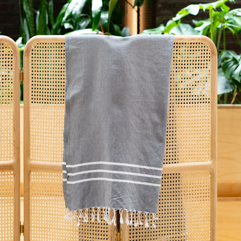 Set of 5 Large Thin Towels for Boat, Bath, Beach and Beyond