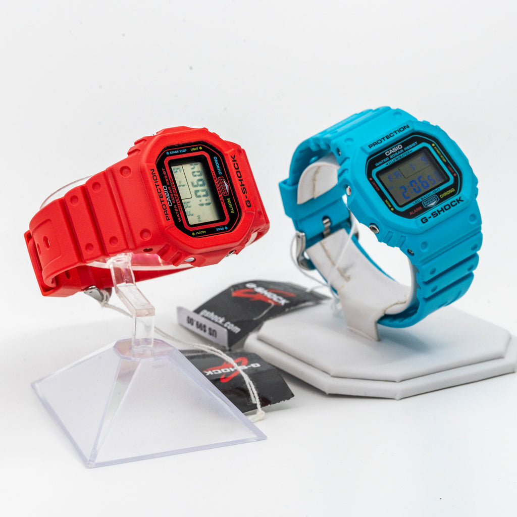 Two Watches: 2 Colorful G-Shocks, a Watch Box (Like New)