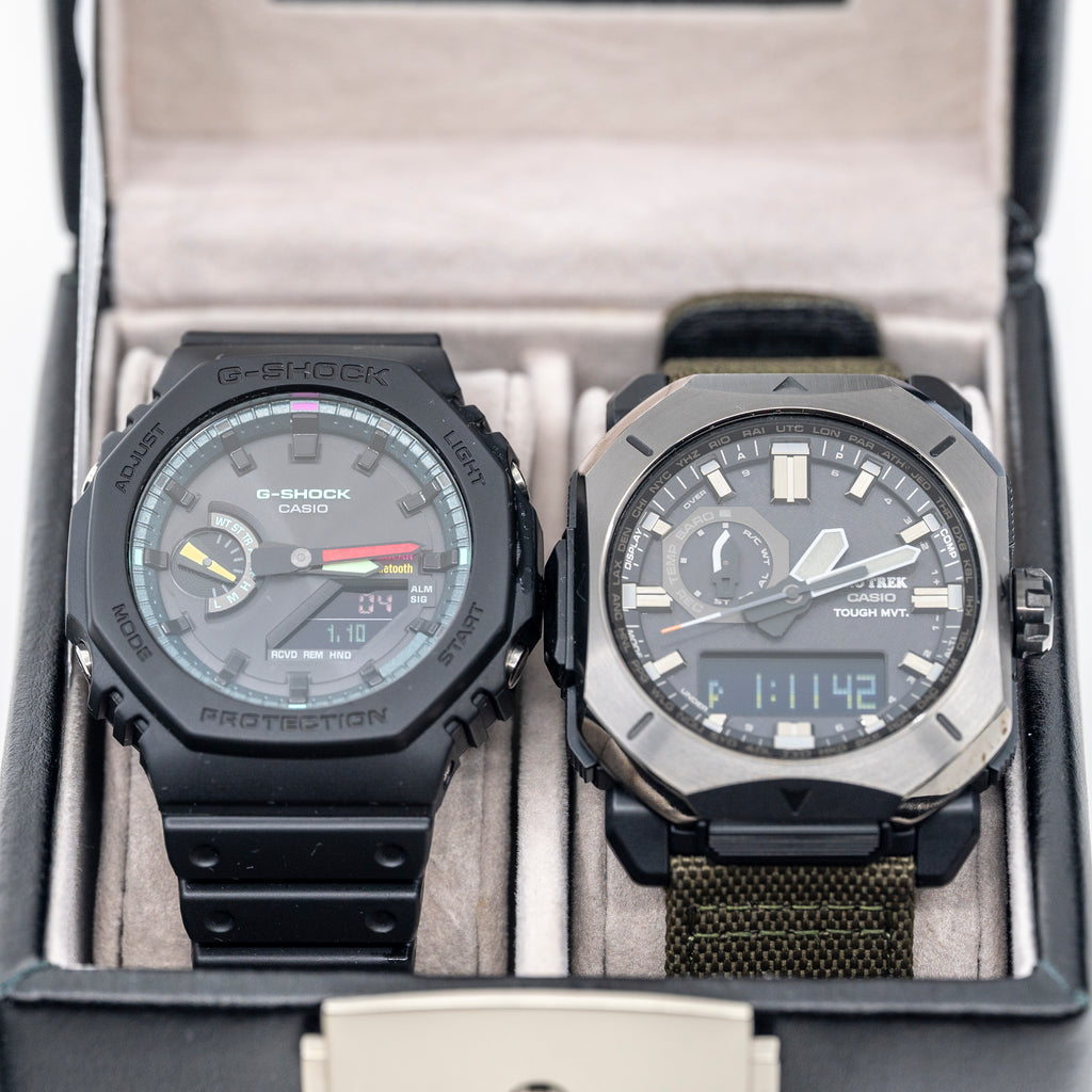 Two Watches - a G-Shock, a Pro Trek & a Watch Box (Like New)