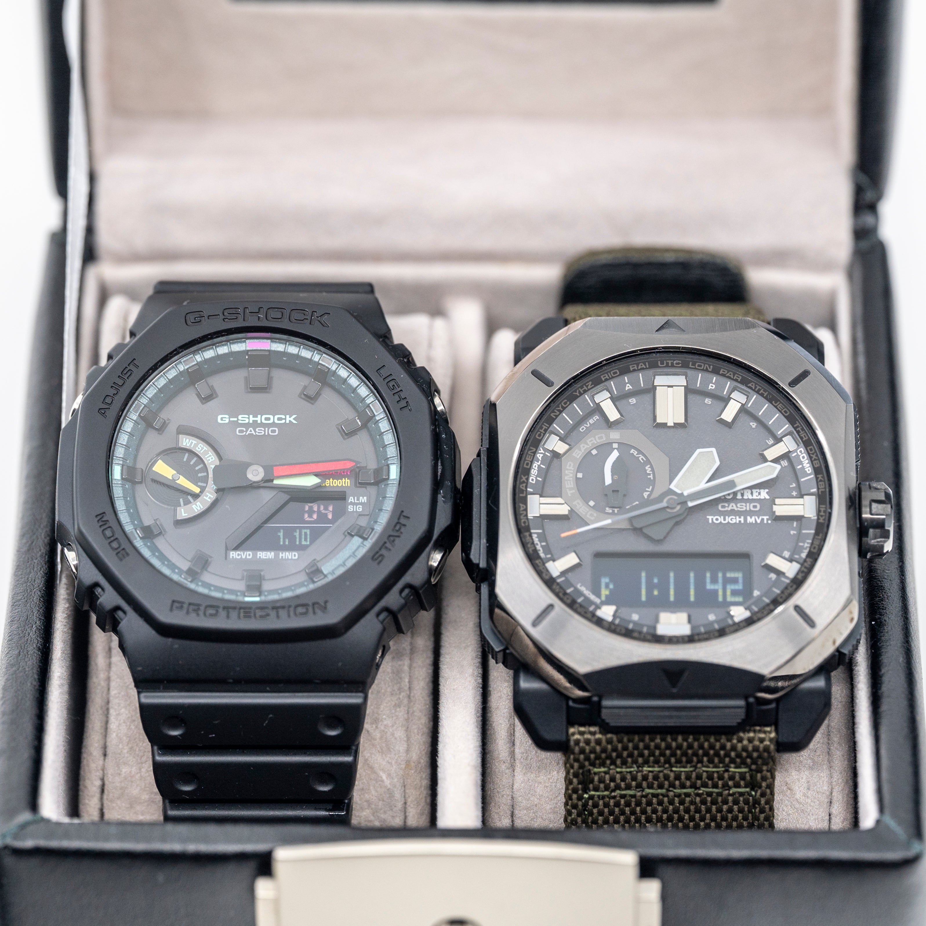 Two Watches - a G-Shock, a Pro Trek & a Watch Box (Like New)