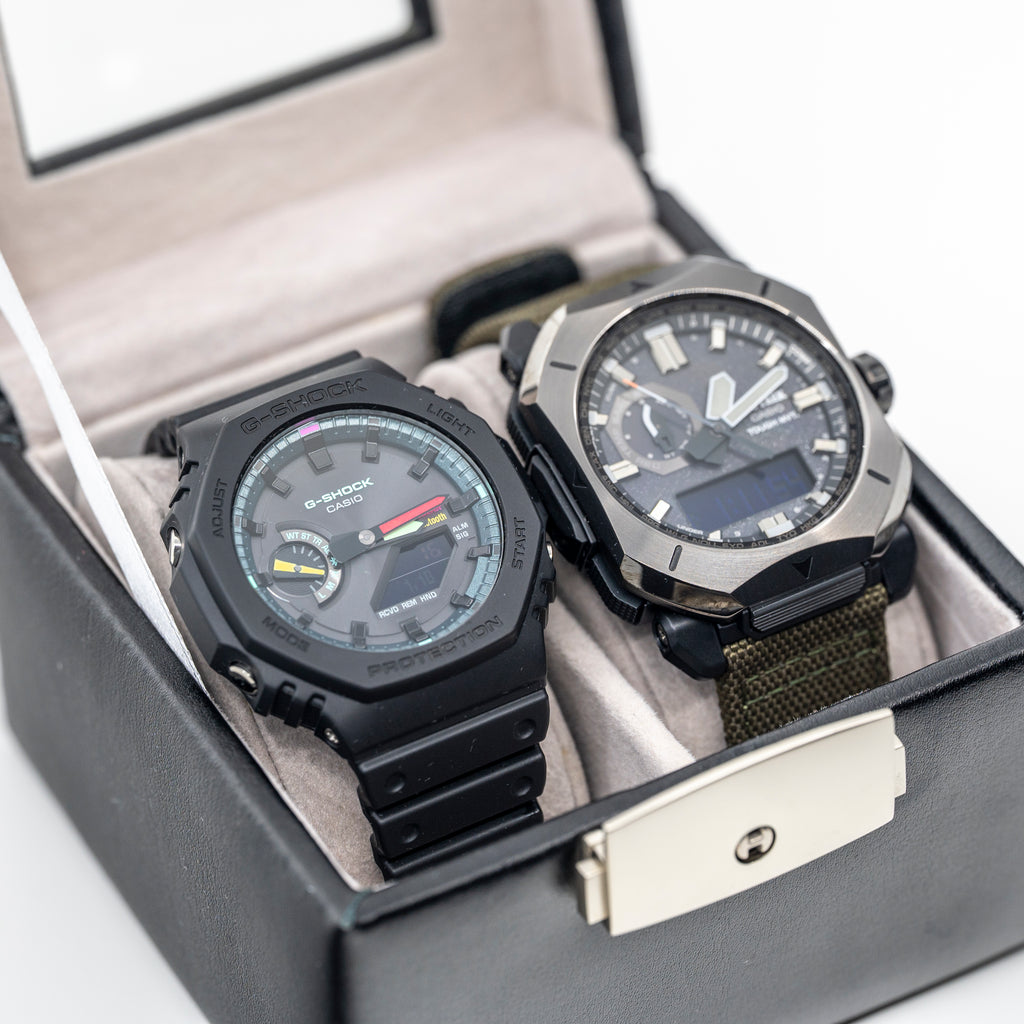 Two Watches - a G-Shock, a Pro Trek & a Watch Box (Like New)