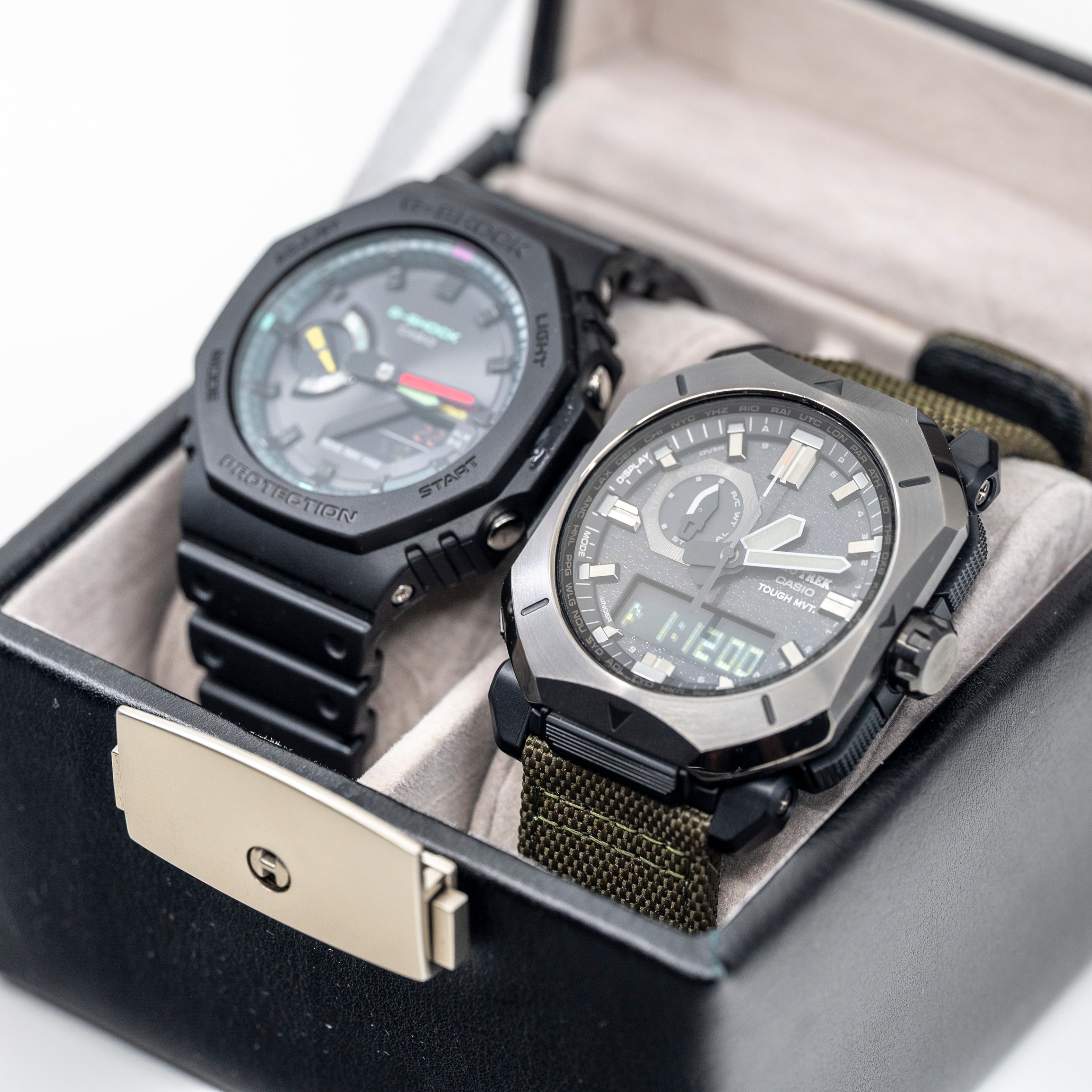 Two Watches - a G-Shock, a Pro Trek & a Watch Box (Like New)